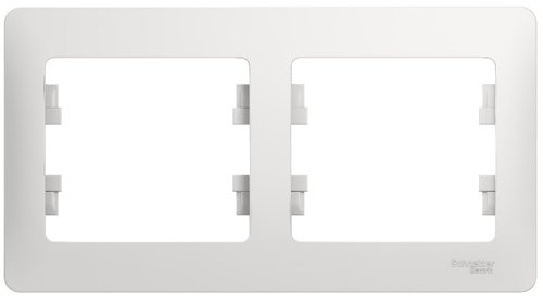 Рамка горизонтальная Systeme Electric Glossa 2-м. белый фото Рамка горизонтальная Systeme Electric Glossa 2-м. белый картинка